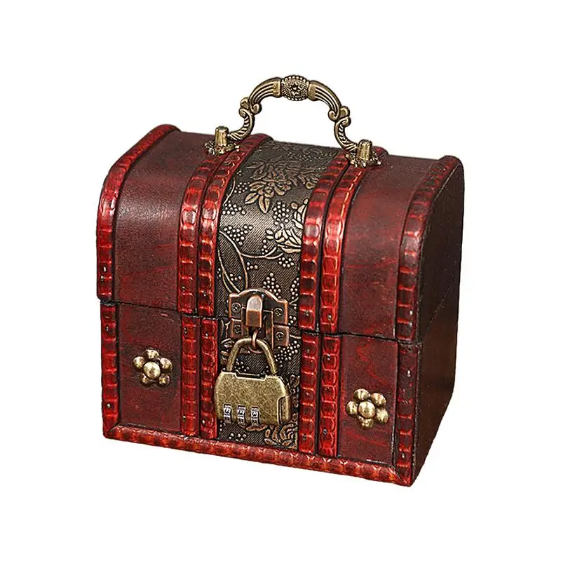 Scatola Toracica Vintage Con Serratura Retro Pirata Gingillo Storage Organizer Custodia Memory Box Con Serratura Per Una Migliore Conservazione Della 