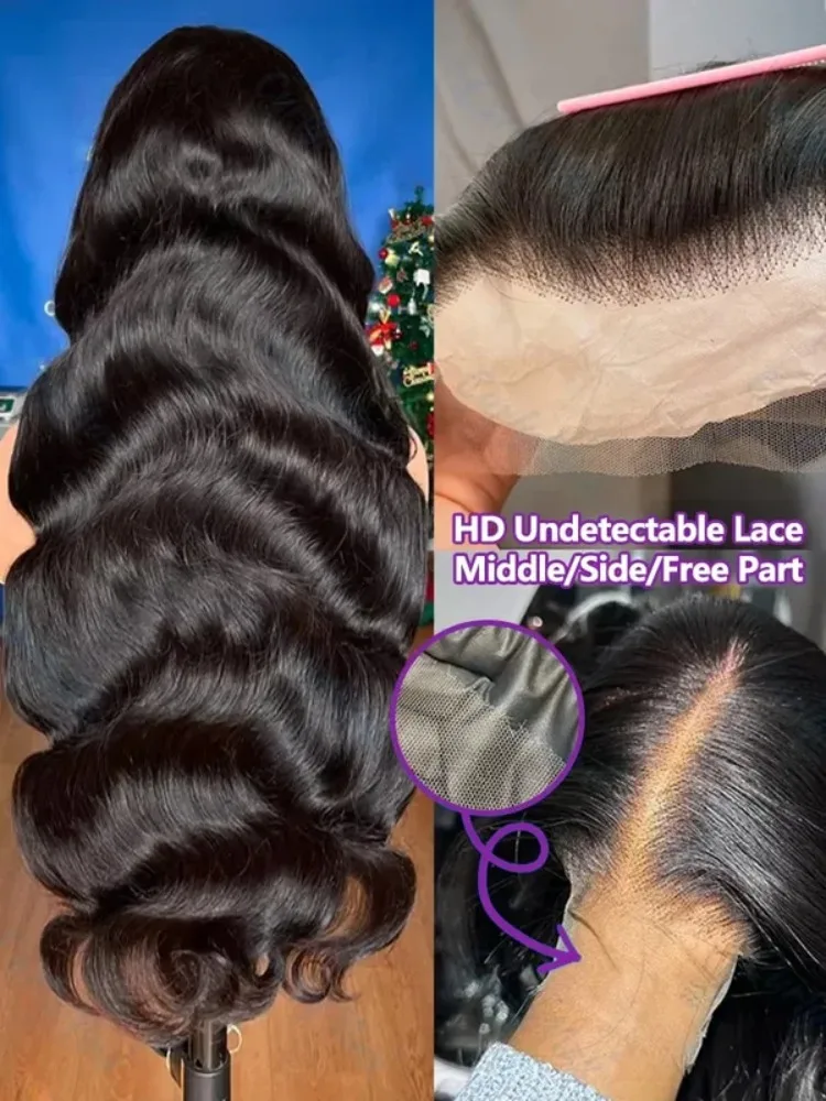30 40 Inch 13x6 HD Transparent  Lace Frontal Wigs Body Wave Human Hair 13x4 Lace Front Wig 5x5 Glueless Closure Wigs For Women