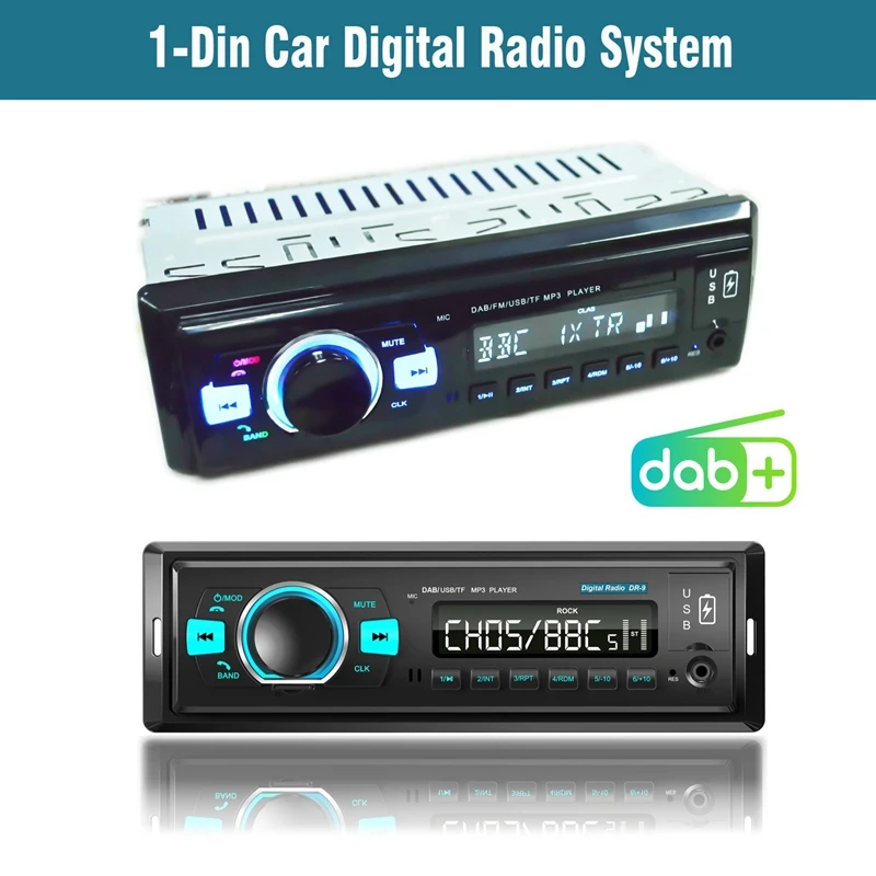 

Bt Auto Radio Car Stereo Radio Aux Input Receiver Dab/Dab+/Fm Receiver Usb 12V In-Dash 1 Din Car Mp3 Multimedia Player