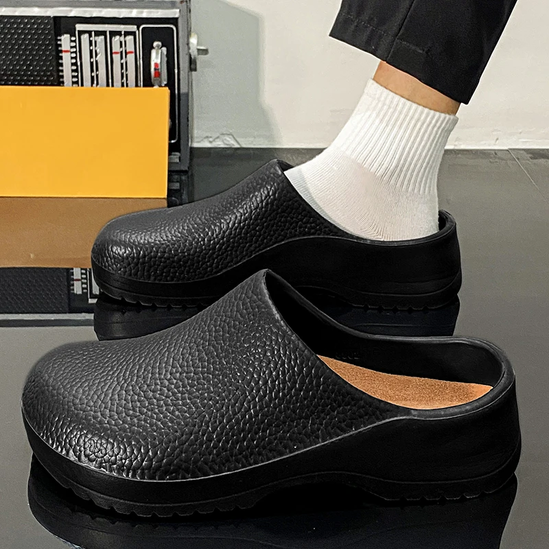 Chef shoes Sports slippers Men's Summer Slippers Non-slip Oil-resistant Chef Shoes Kitchen Shoes For Men Nurse Work Shoe Casual EVA Lightweight Soft Clogs