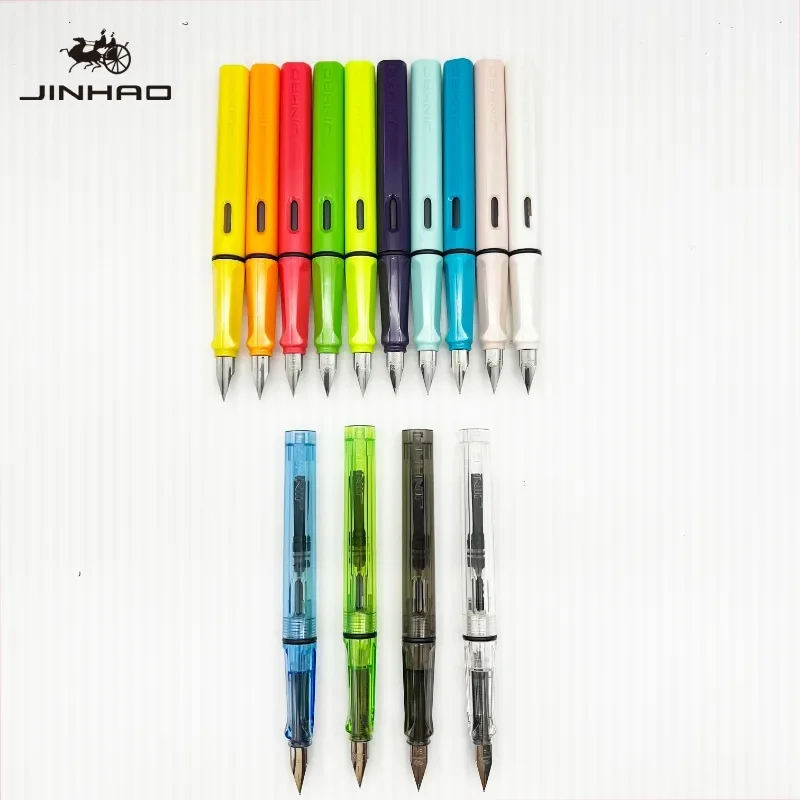 JINHAO 619 Fountain Pen High Quality Colors Student F EF Nib Ink Pen Calligraphy Pen Stationery School Office Supplies 2