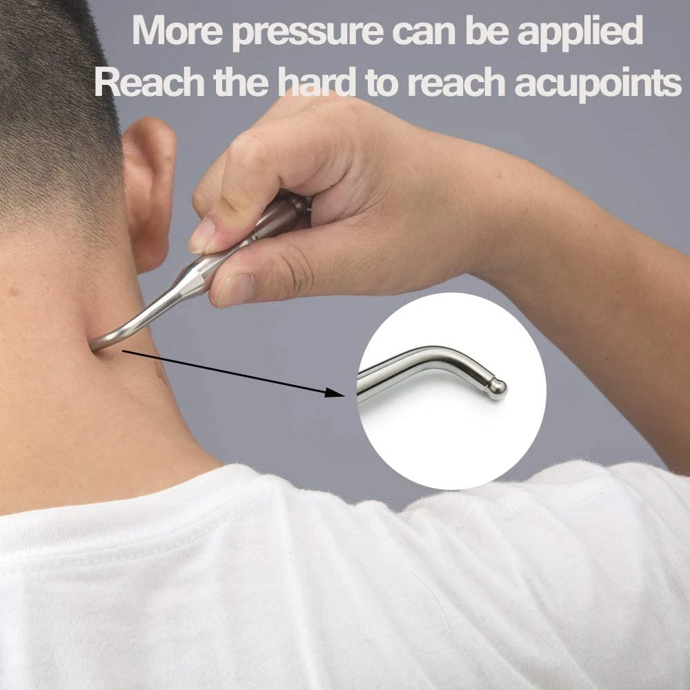 Stainless Steel GuaSha Massager Muscle Scraper Metal Scraping Tool Body Shaping Deep Tissue Fascia Face Relaxation Massage Stick