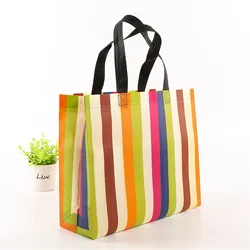 Eco - Friendly Foldable Tote Bag - Reusable Large Capacity Canvas Travel and Grocery Handbag (L)