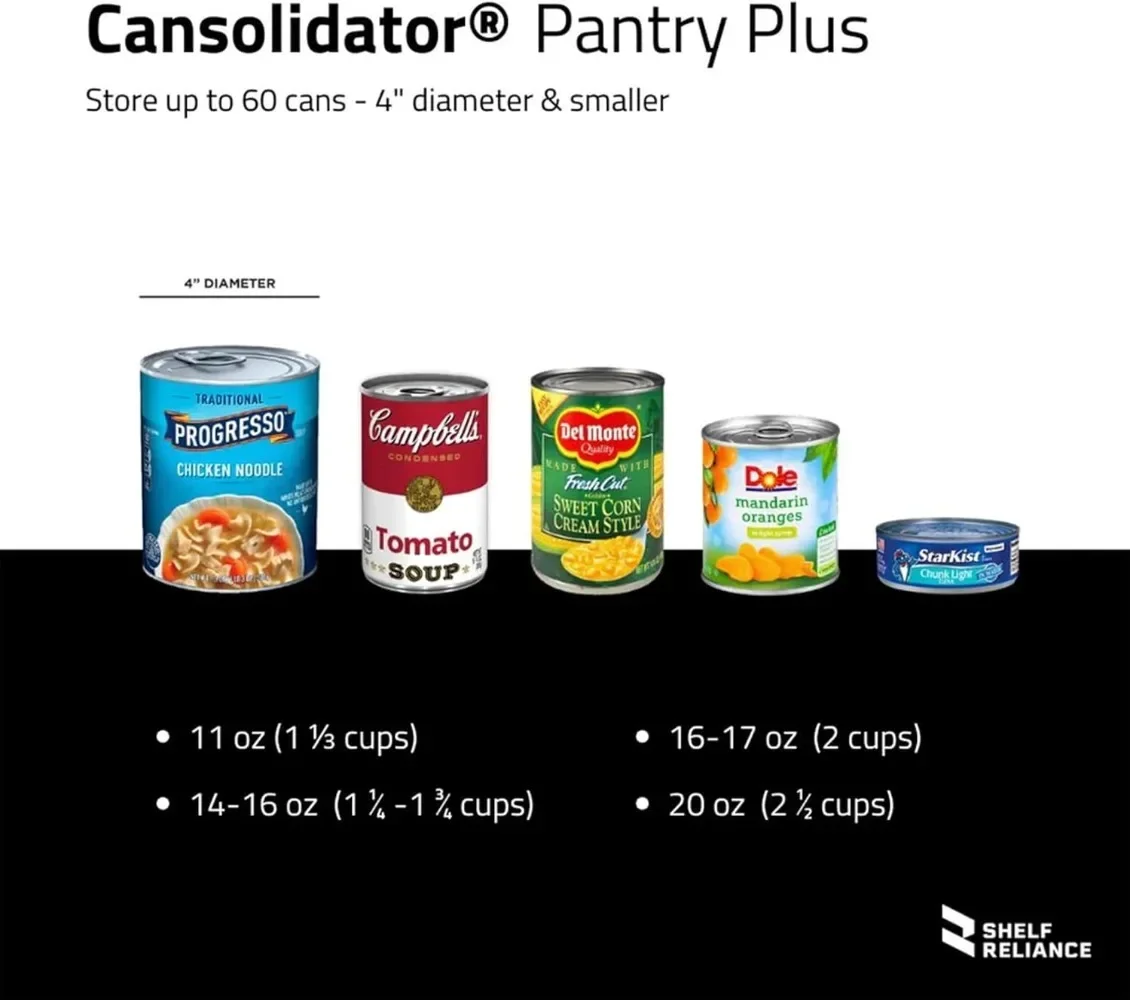 Pantry Storage Rack, Canned Food and Goods, 60 Cans 5