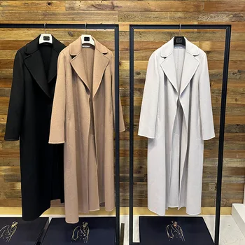 2025 Cappotto di lana double face Cappotto di lana Cappotto di lana femminile slim-fit in cashmere di alta qualità Cappotto invernale da donna in lana 1