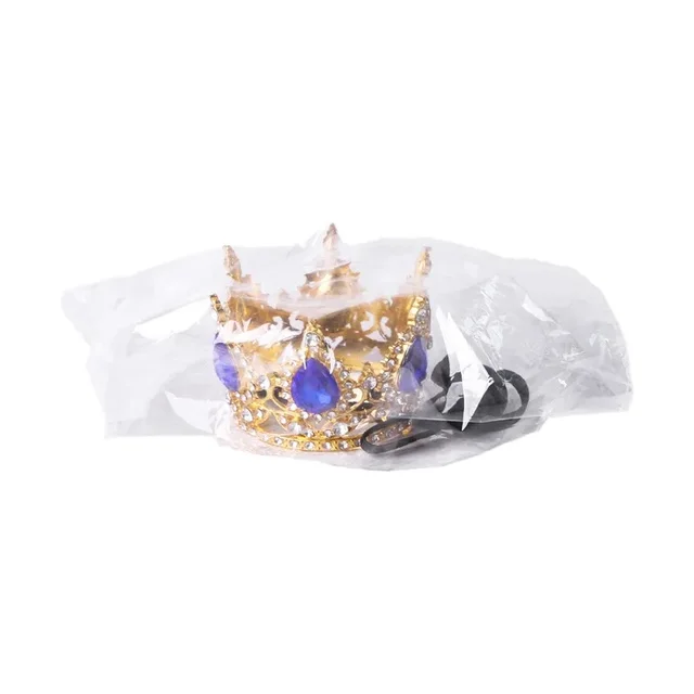 Pet Crown Headband Round Royal King Queen Crown Costume Hat for Cats & Small Dogs Birthday Party Festival Dress Up Photo Props 4