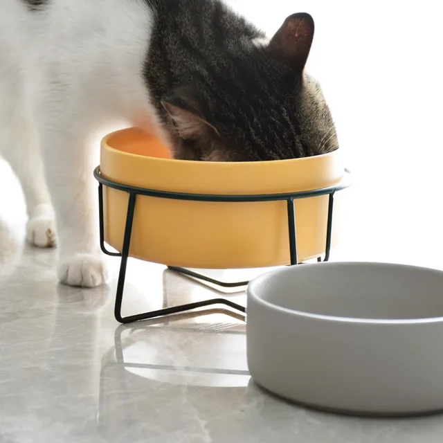 gamelle chat et chien Double bols d'alimentation et d'eau pour chats et chiens – Image 4