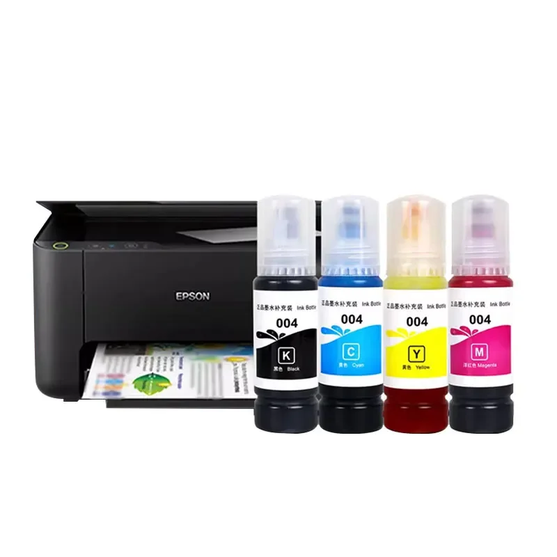 1 세트 4*70ml 004 프리미엄 리필 잉크 Epson 004 Ecotank L3169 L3218 L3219 L3251 L3253 L3255 L3256 L3258 프린터