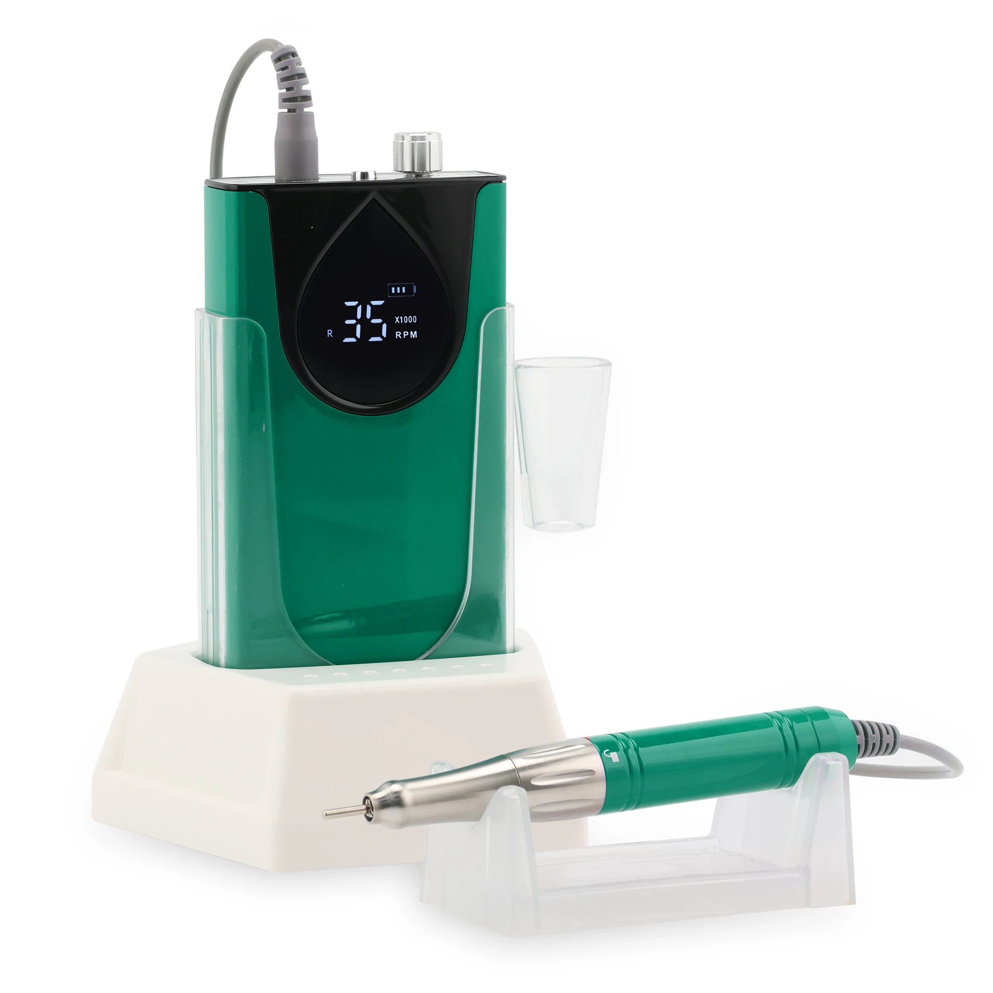 9가지 색상 코어리스 모터 65W 핸들 35000RPM 휴대용 고토크 네일 드릴 머신 보호 쉘 포함 35K 강력 샌더