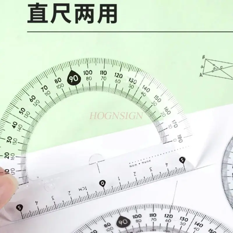 1개 측정 각도기, 360도 회전, 그림 그리기, 측정 자, 전문가용 자, 반원형 각도기