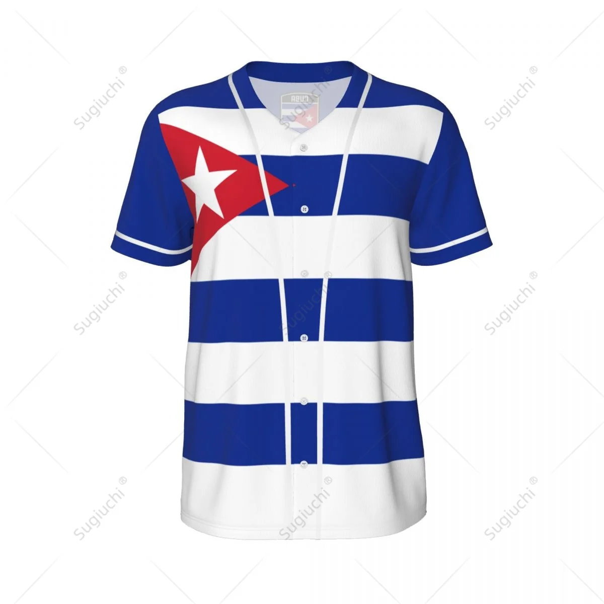 3D Printed Cuba Flag Men Baseball Jerseys Mesh Sports T-shirt Tees Name Nunber