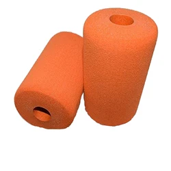 Empuñaduras de mango para equipo de Fitness, envoltura de tubo de goma de espuma de esponja, naranja, 140/120x70x20mm, 2 unidades