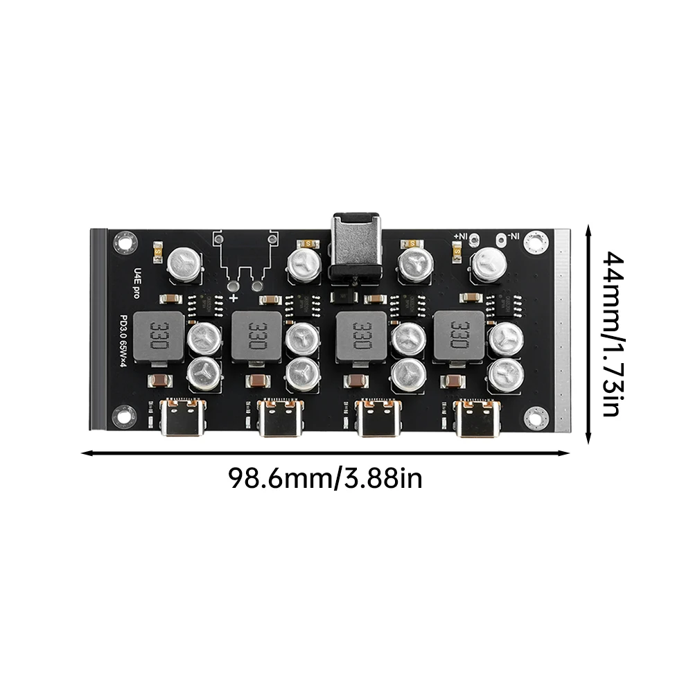 고속 충전 모듈 PRO 타입 C 인터페이스 지지대, 4 방향 PD65W, PD3.0/2.0 QC3.0/2.0 FCP AFC 고속 충전, DC5.5 * 2.5/DC5.5*5.1