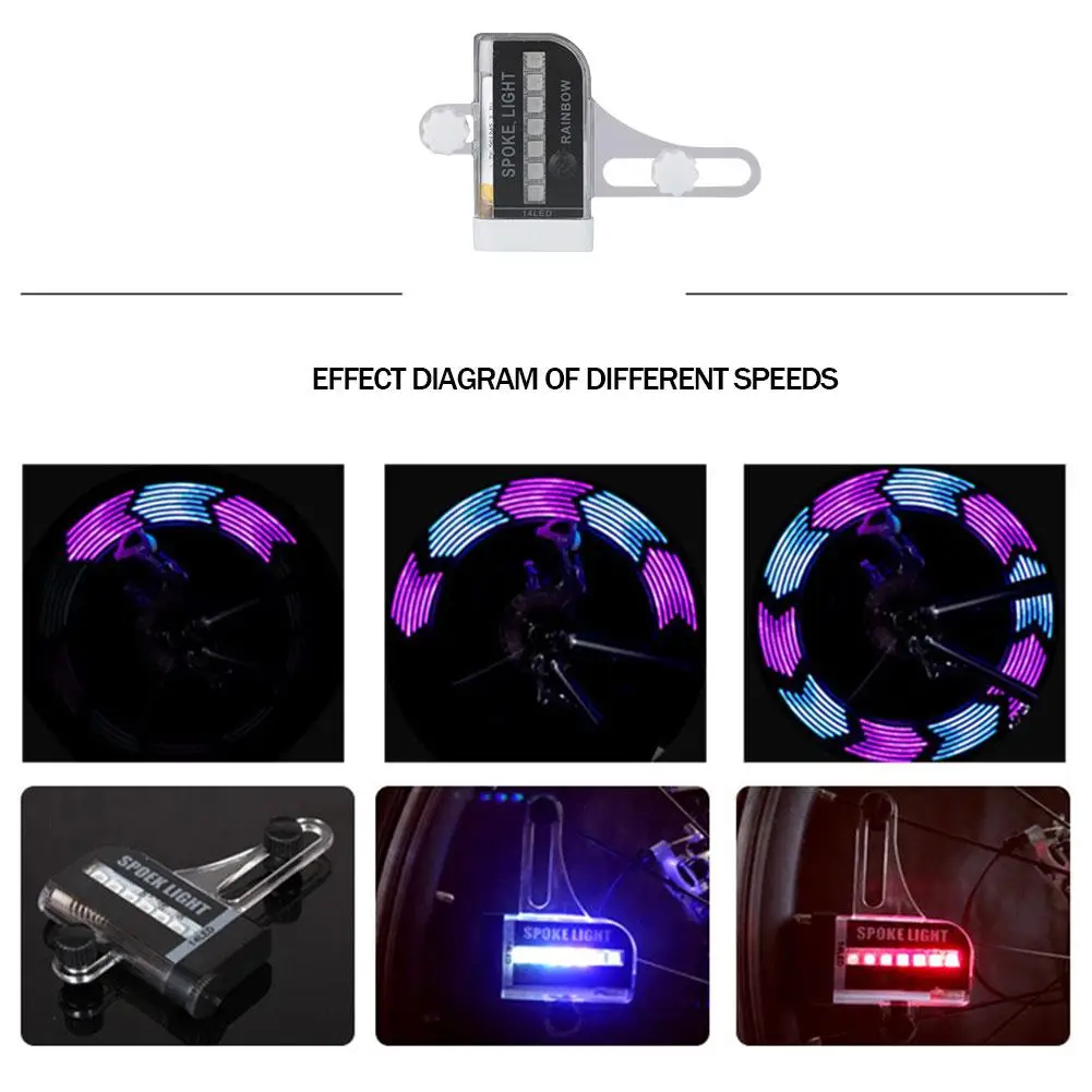 Bike Accessories 30 Patterns Bike Wheel Light LED Neon