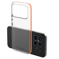 Lereach Corrugated Matte Phone Case - Anti - Slip & Fingerprint - Resistant with Multi - Color Options for Poco F8 ultra (Orange)