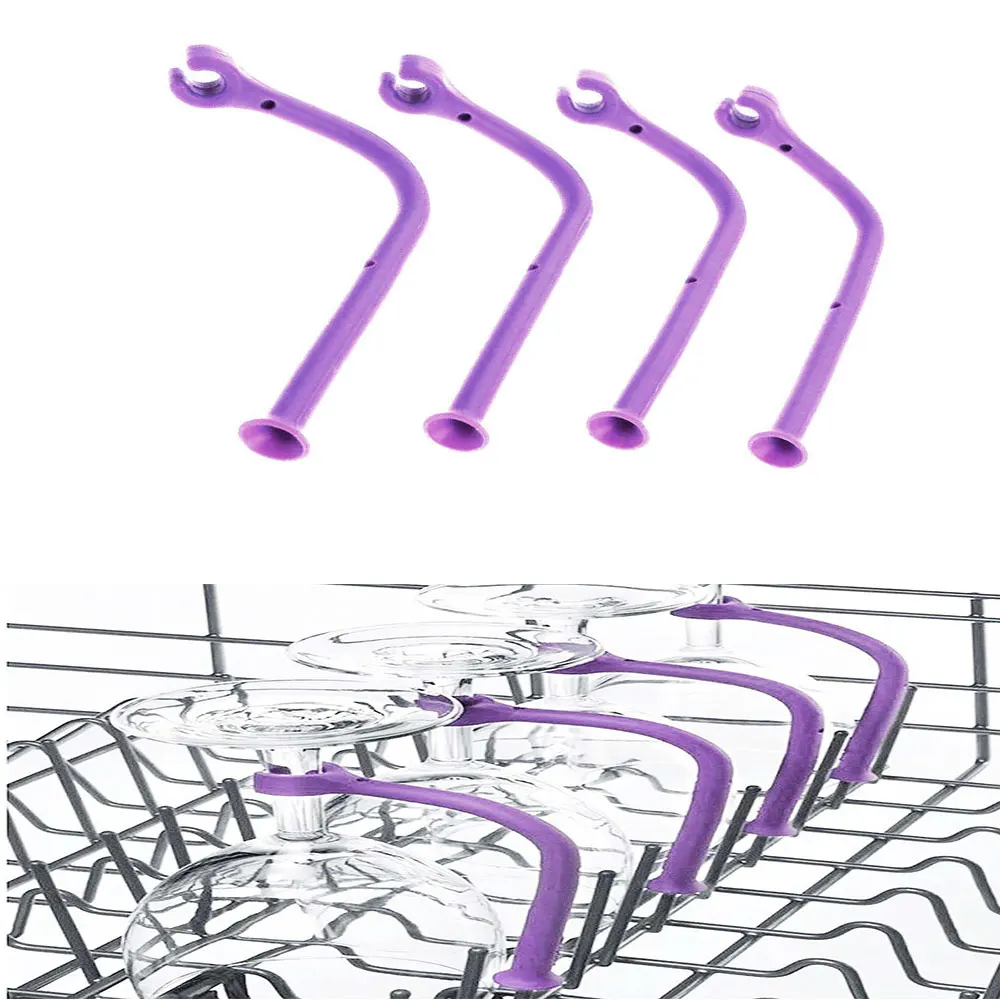 4PcsStemwareSaverWineFixedRackSiliconeWineGlassProtector