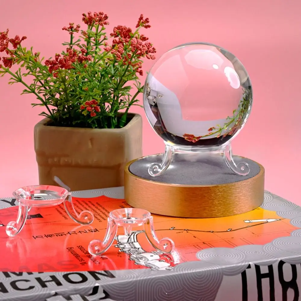 Crystal Ball Base Acrylic Transparent For Ball Glass Crystal Sphere Base Display Stand Glass Holder Clear Supporter 1pc