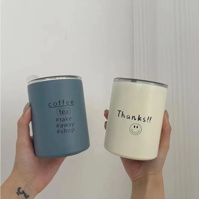 창의적인 스테인레스 스틸 단열 컵, 높은 외관 및 휴대용 미국 라떼 컵, 여름 신상