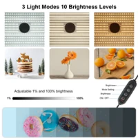 PULUZ 60 x 40cm Photo Studio LED Light Box Portable 24x16x20inch Cuboid Photography Studio Tent Kit with 4 Colors Backdrops Box - Image 6