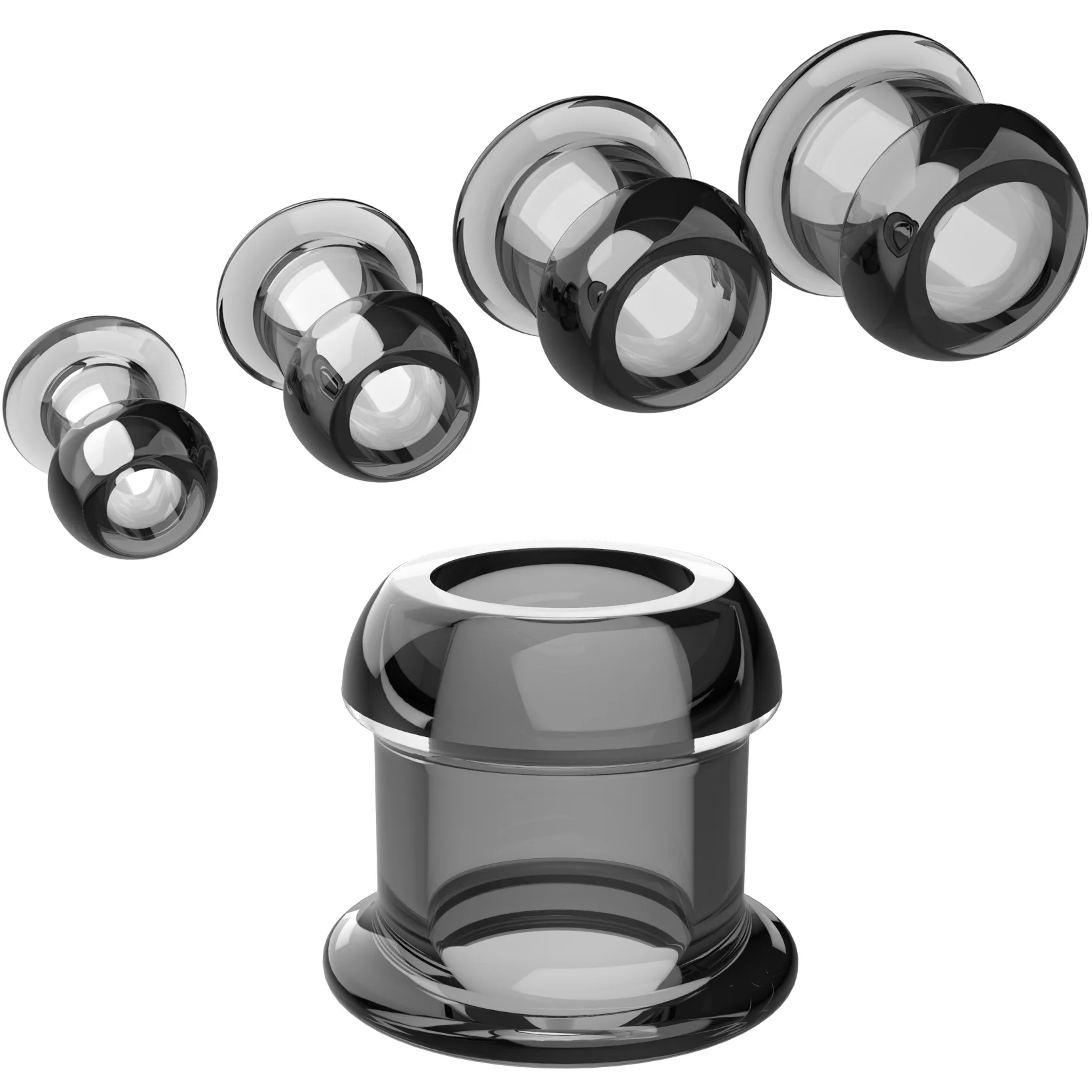 Hollow Speculum Peeking anal beads butt plug with stopper expander tunnel transparent anus dilation adult wome_voghion.com
