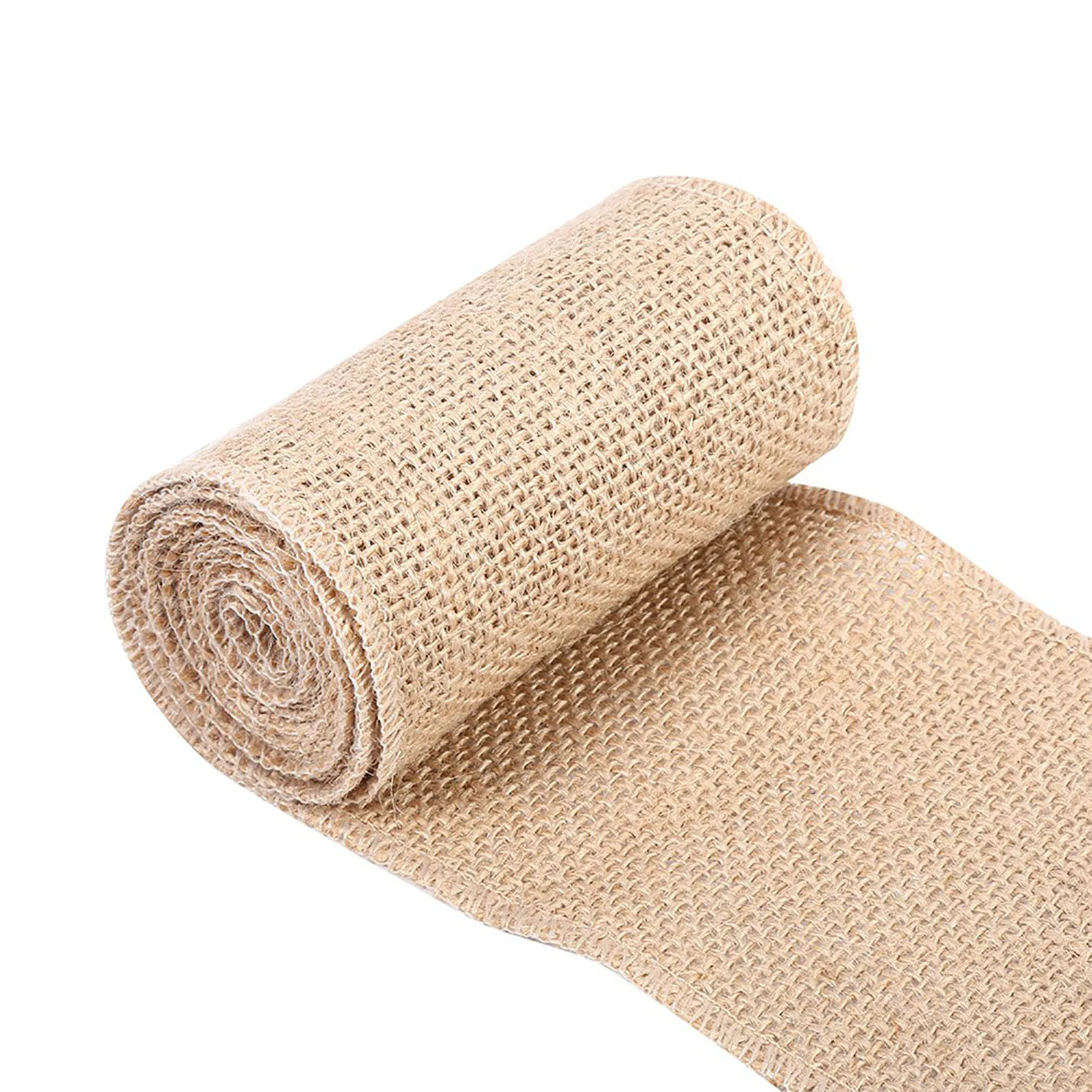 

Multi Sizes Natural Hessian Jute Burlap Ribbon Rustic Table Runner Crafts Home Wedding Party Chair Decoration