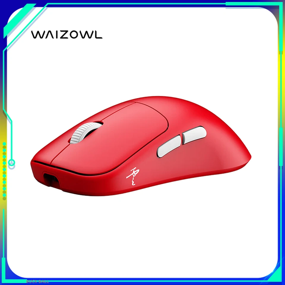 Waizowl Ogm Cloud Mosue Tri Mode Wireless Bluetooth Lightweight Ergonomics  Paw3395 Mouse E-Sports Accessory For Computer Pc Gift