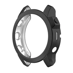 Premium TPU Protective Case with Screen Protector for Garmin Fenix Series - Durable Watch Cover Bumper and Silicone Frame Accessories (Black)