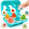 Montessori Matching Sorting Toys With Eggs Storage Box Smart Eggs Games Sorters Toy Educational Learning Game For Children Gifts 1