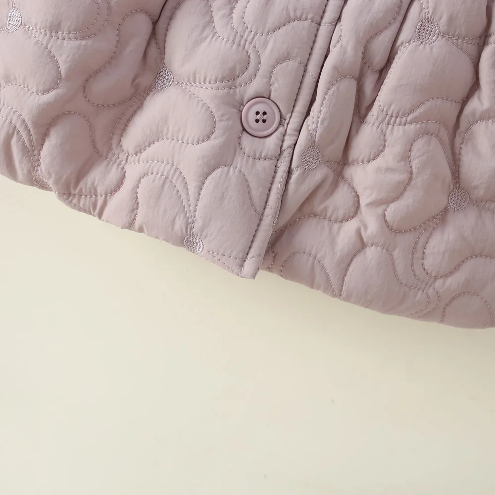 Girls' Cotton Jacket For Autumn And Winter With Thick Collar And Cotton Jacket Winter Clothes Free Bag