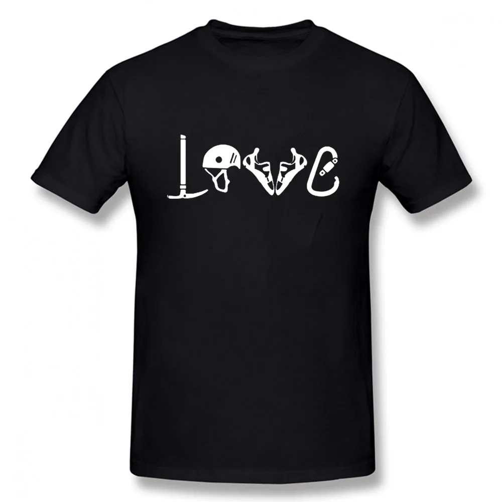 

LOVE Climb Equipment T Shirt Men Short Sleeve Cotton Climbing Mountain T-shirts Man Camisetas Gift