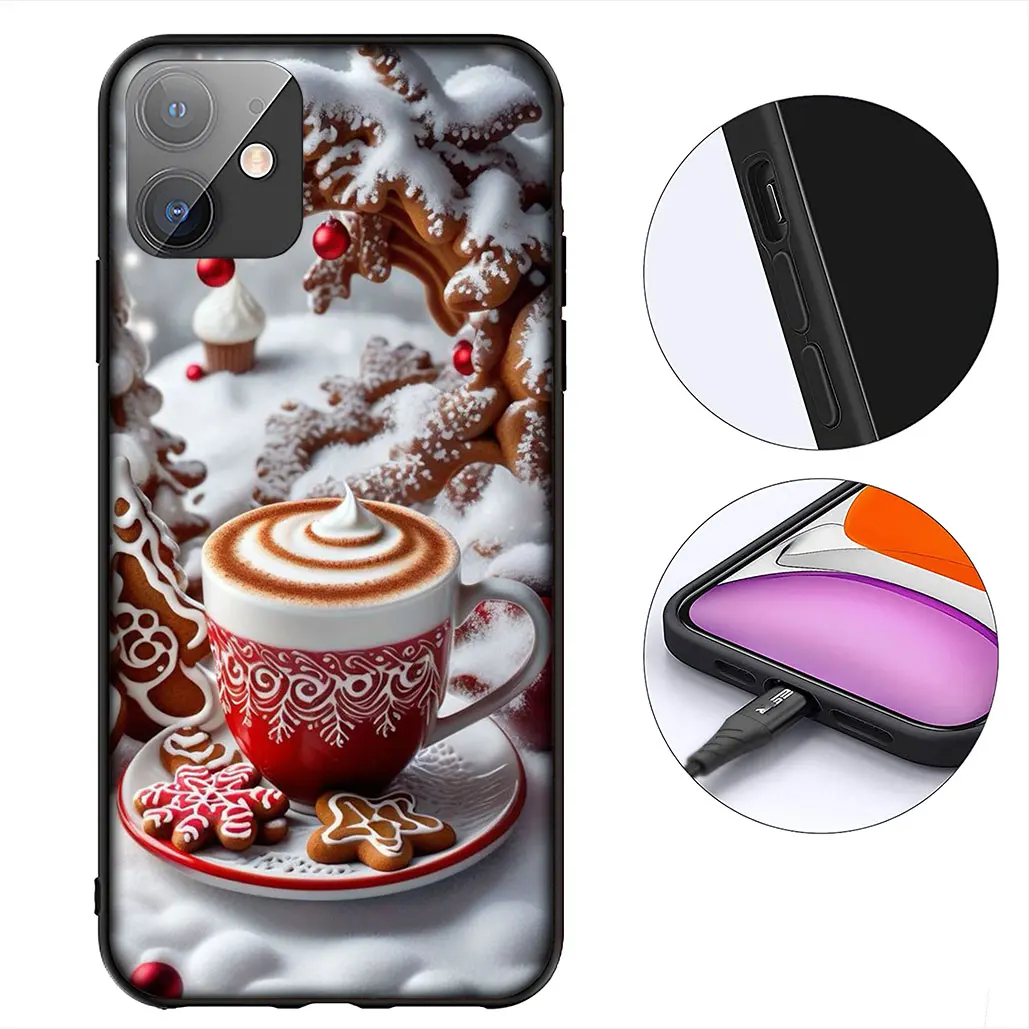 Festive Coffee Christmas Phone Cover - Durable Protective Case