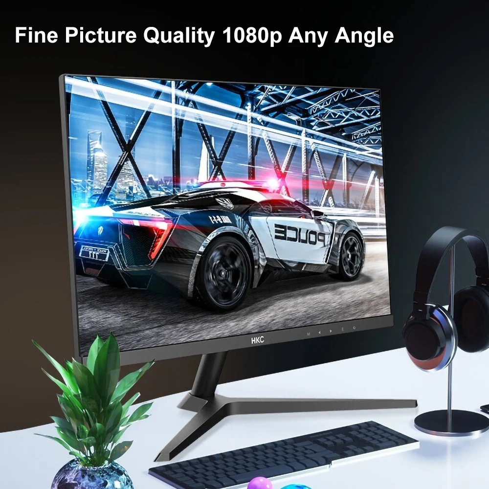 HKC 23.8 ġ  LED ÷, PC  ̸ ǻ ũ,  г VAG 1920*1080 ׼, V2410, V2411, V2412, 60Hz