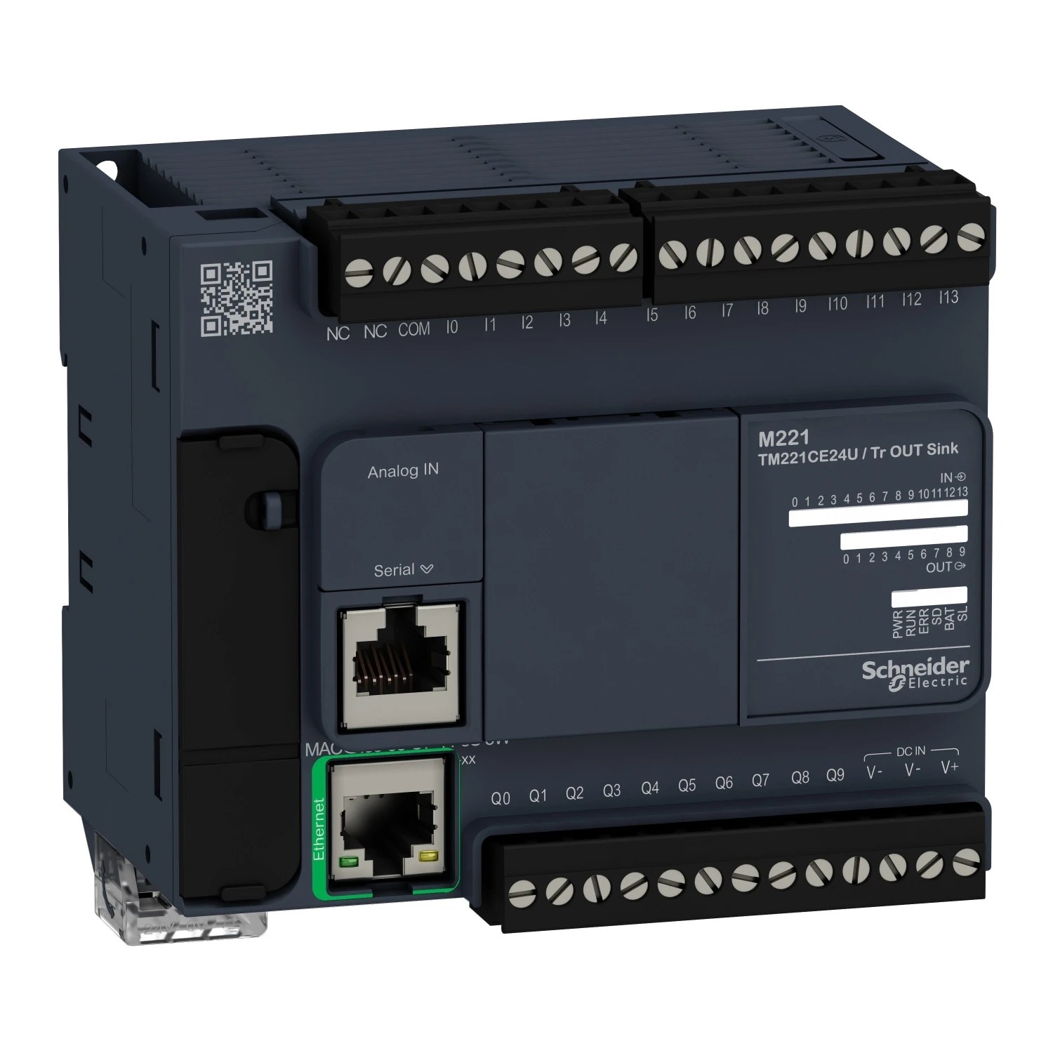 

Schneider Electric TM221CE24U Logic Controller, Modicon M221, 24io Tr.npn Ethernet