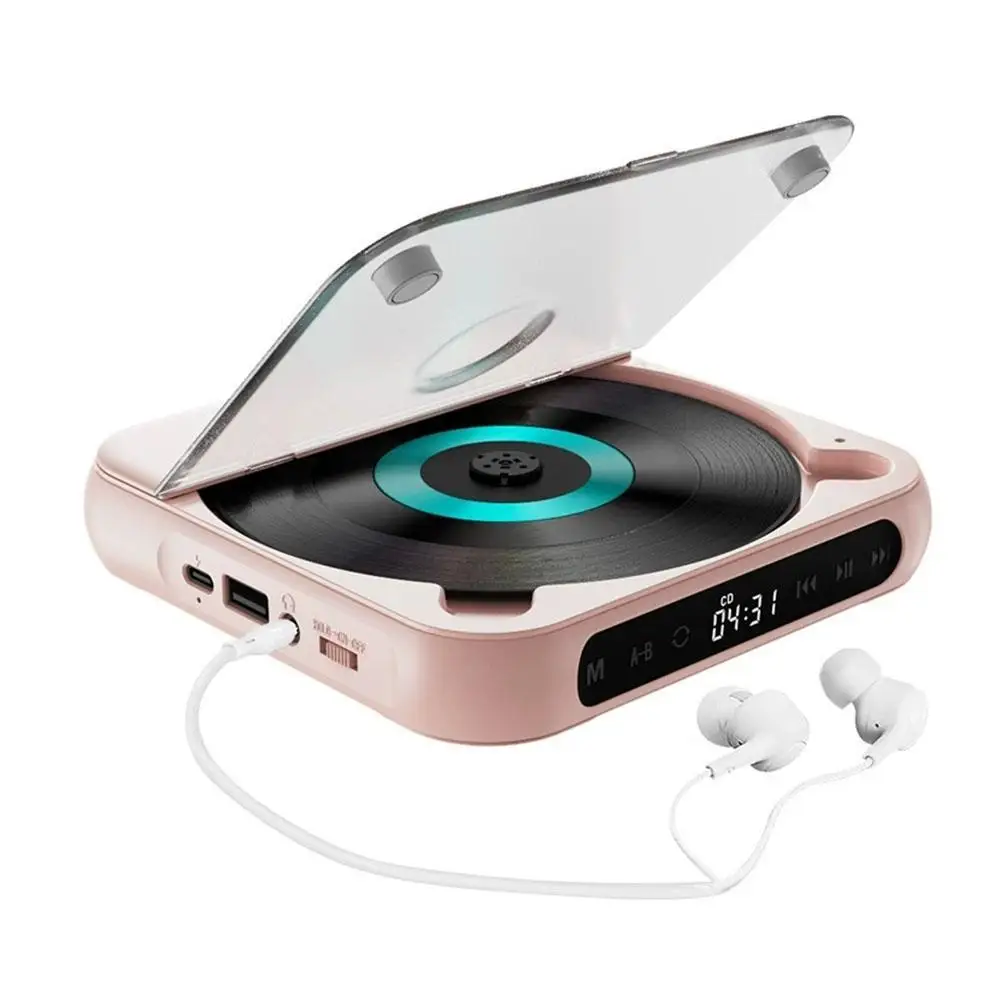 Student Portable Walkman Cd Player Bluetooth Audio Walkman Portable Car Disc Player Study Repeater Bluetooth Portable Cd Player