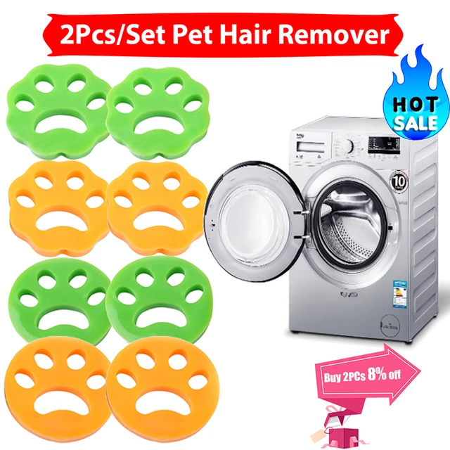 2PCS FurZapper Reusable Ball Laundry Pet Hair Filter Washing Machine  Laundry Hair Catcher Cleaning Ball Laundry Fur Remover
