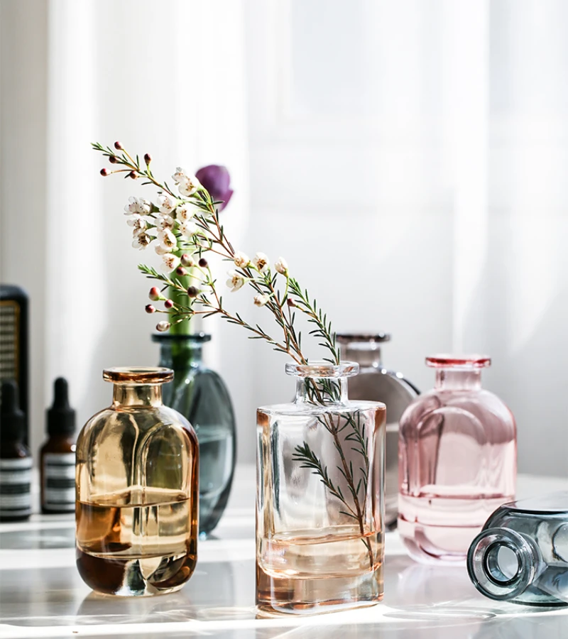 

Креативная стеклянная прозрачная ваза с изысканным ртом, декоративные украшения для дома, реквизит для фотосъемки