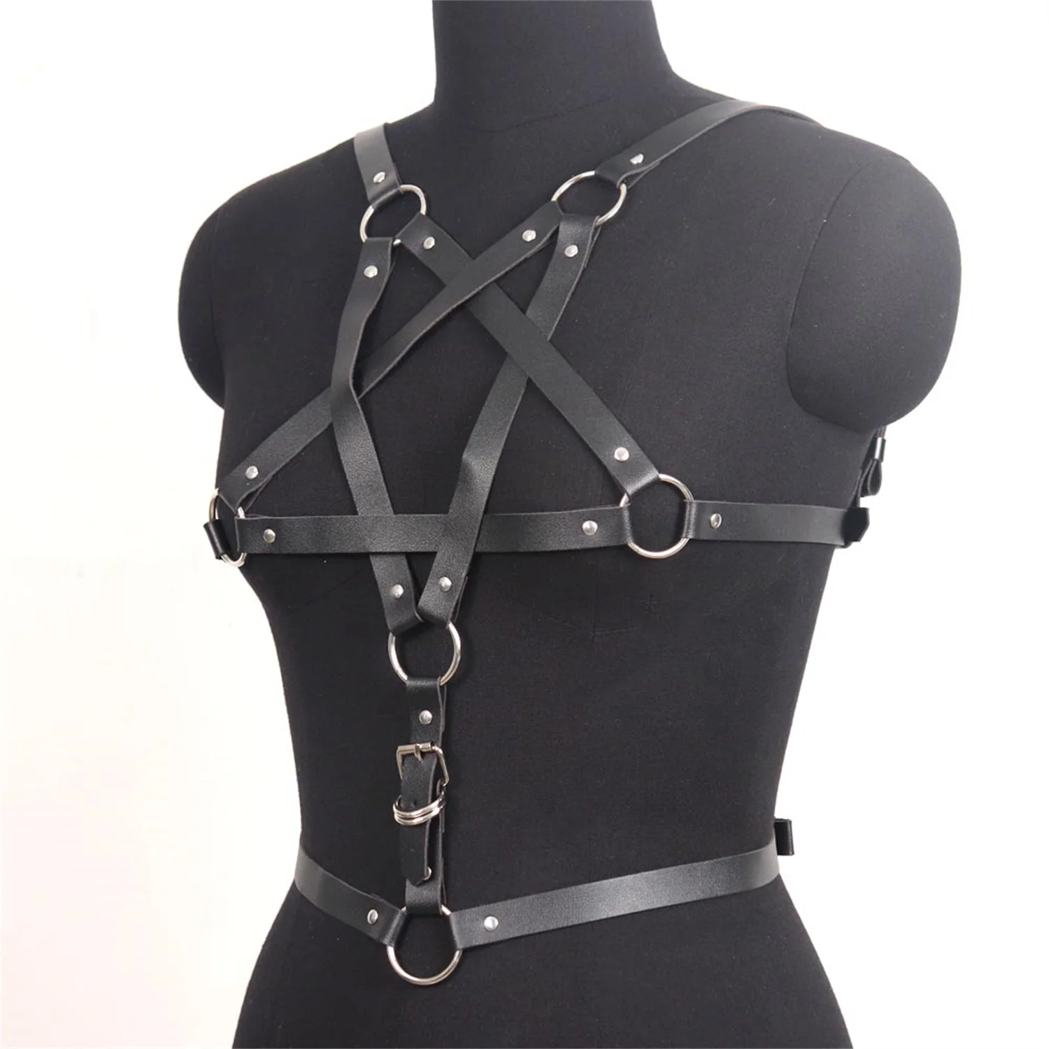 Damen Trend Punk Gürtel Bondage-Gürtel Weiblicher Street-Style Hosenträger Dekorativer Taillengürtel Korsett-Gürtel Gothic Kleidung Accessoires – Detail 7