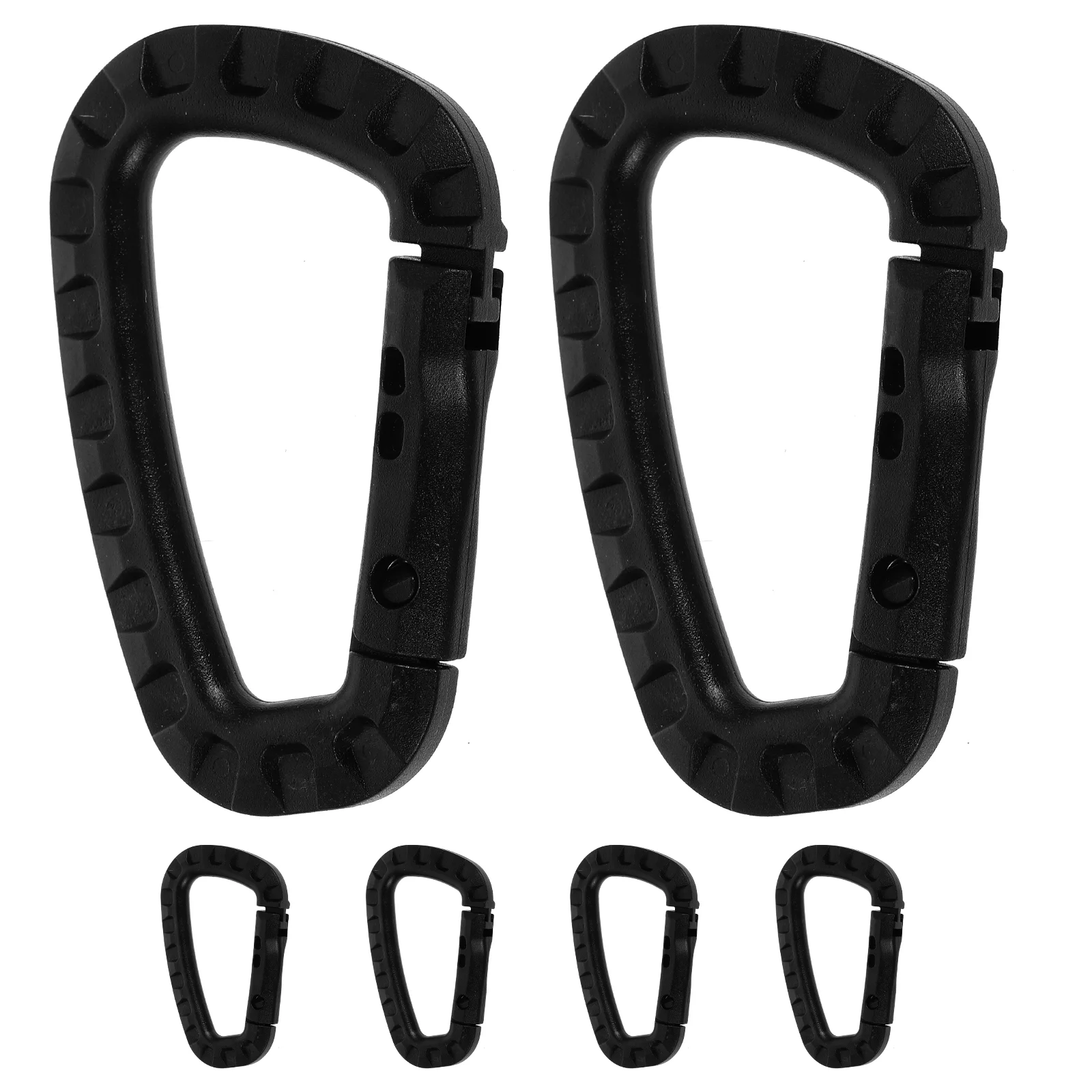 

Plastic D Shape Mountaineering Buckle Portable Plastic Steel Climbing Carabiner Hanging Keychain Hook Fit Outdoor - Black