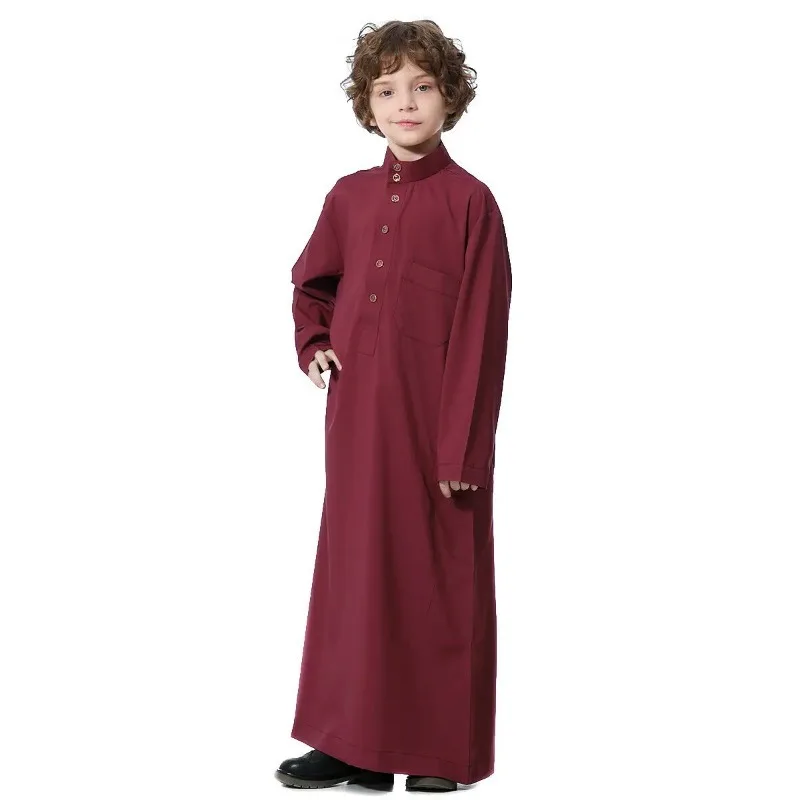 

Boys Kids Muslim Dubai Saudi Dishdasha Long Sleeve Robe Thobe Jubba Islamic Clothing Abaya Middle East Arab Caftan Dress Kaftan