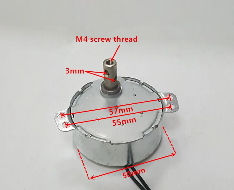 50TYC Synchronous Motor 220V 4W 50mm Shaft Diameter 7mm ~ Permanent Magnet Induction Cooker / Fan Motor permanent magnet motor