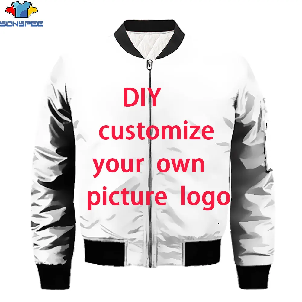DIY design 2022 new custom design printing men's winter thickening cotton flight jacket army handsome cool trend casual coat top