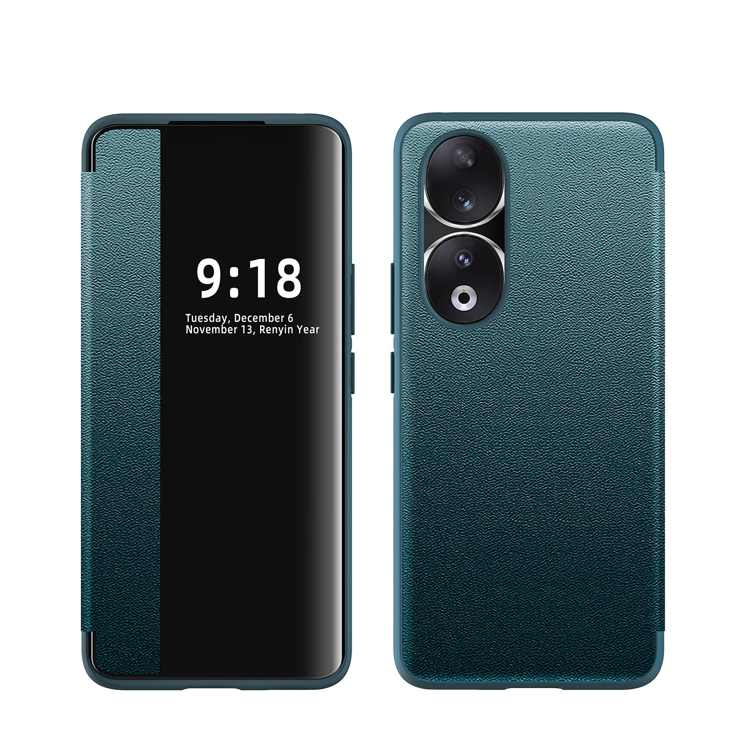 

Luxury View Window Leather Flip Case For Honor 90 90pro Cover