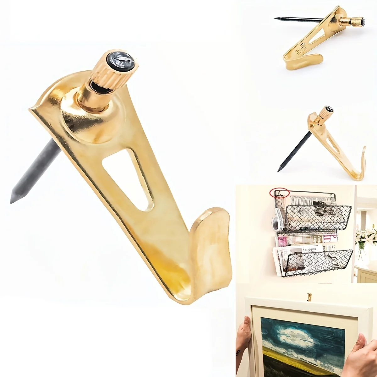 Hangers 100 Pack 184-Piece Heavy Duty Hooks For Walls (20lb/30lb