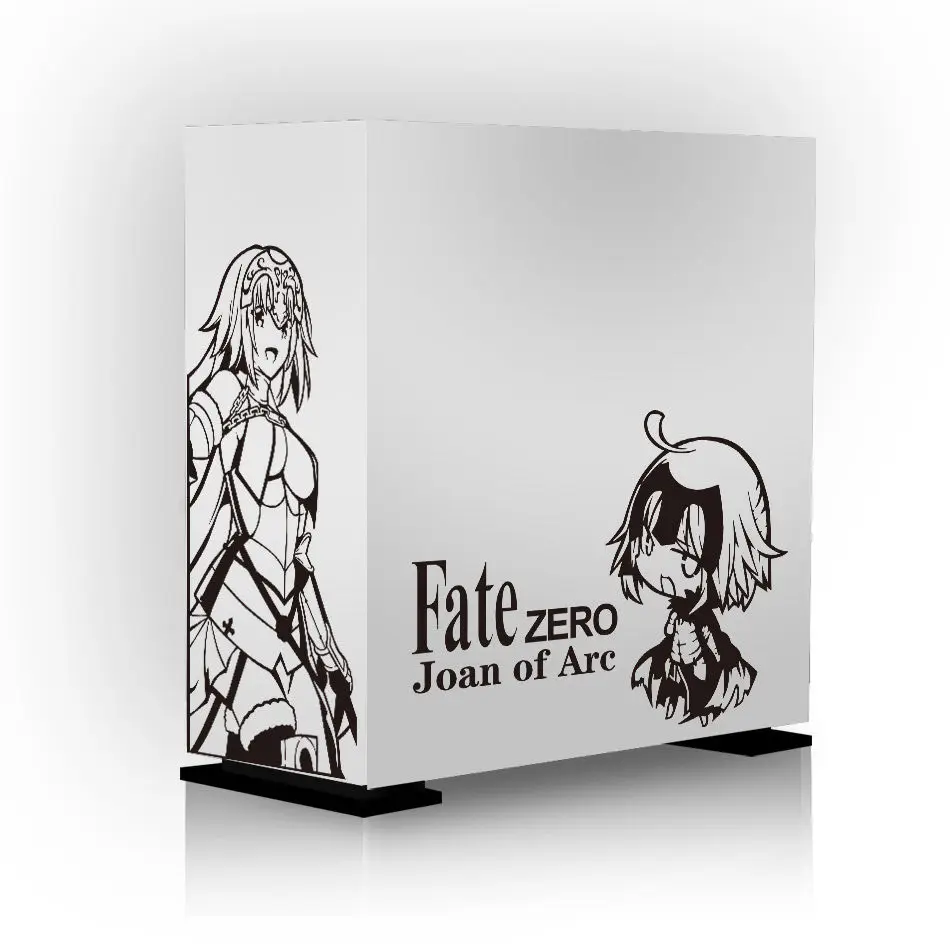 Fate Sabre Joan Astolfo pc Case Adesivos Anime Decalque para Atx Computador Host Decorativo Removível à Prova Impermeável Água Oco para Fora Adesivo - Image 3