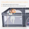Extra Large Baby Playpen Safety Baby Play Yard w/50 Ocean Balls & 4 Handles 5