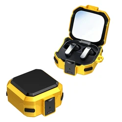Rugged Multi - Color Shockproof Earphone Charging Case with Secure Lock Buckle - Buds 2 2pro FE (Black And Yellow)