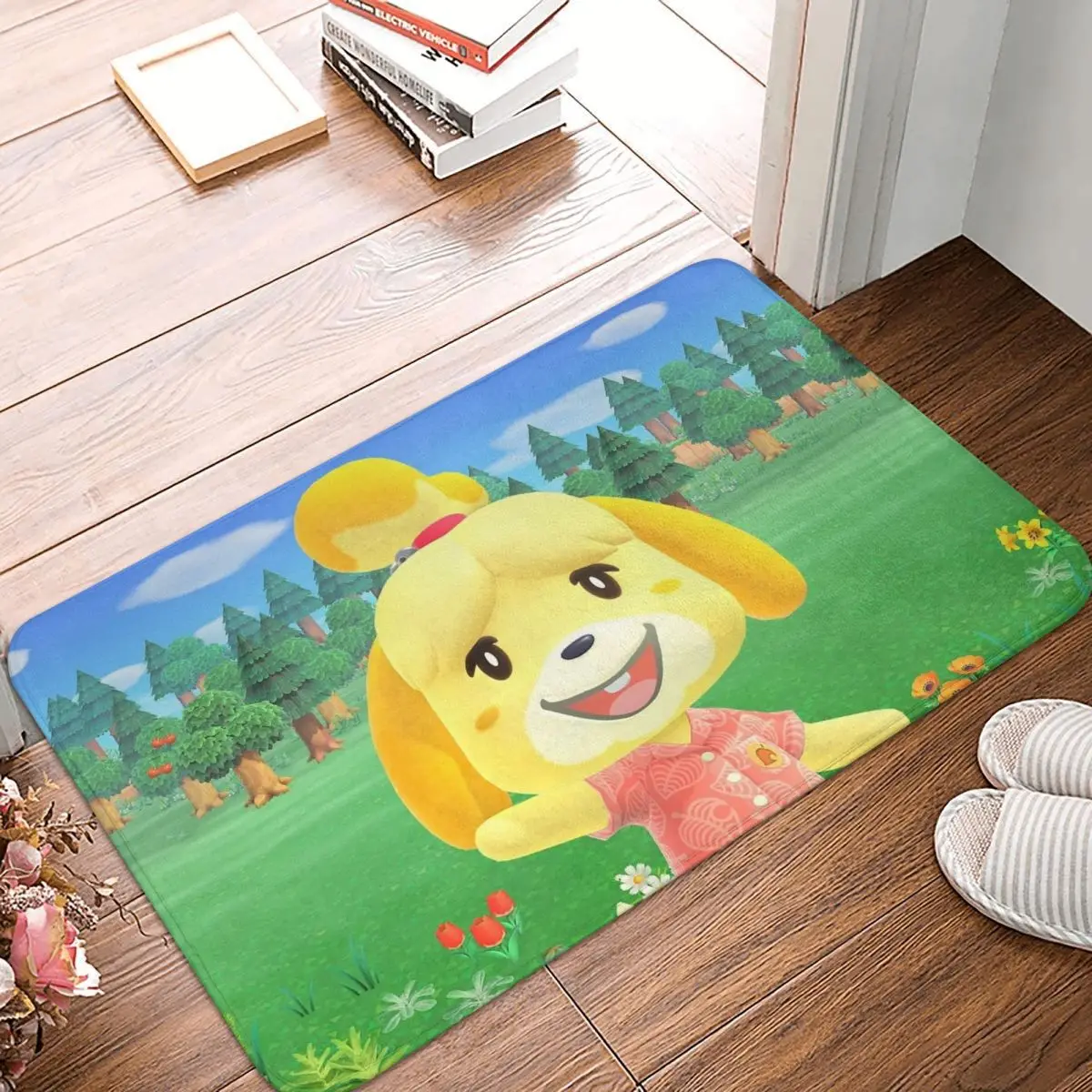 Animal Crossing New Horizons Tappetino Da Bagno Antiscivolo Tappetino Da Bagno Happy Fawn Tappeto Da Corridoio Tappeto Di Benvenuto Decorazioni Per La