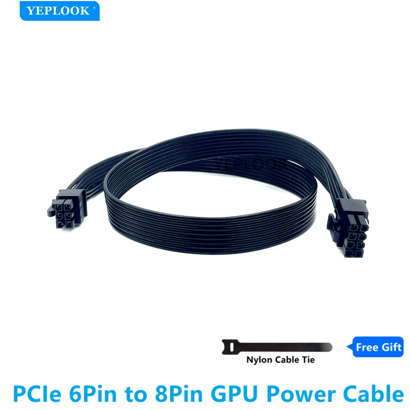 

6Pin to PCIe 8Pin GPU VGA Power Cable for Cooler Master Silent Pro 1200W 900W 800W 700W M2 1500W 1000W 850W M1000 M850 M700 M600