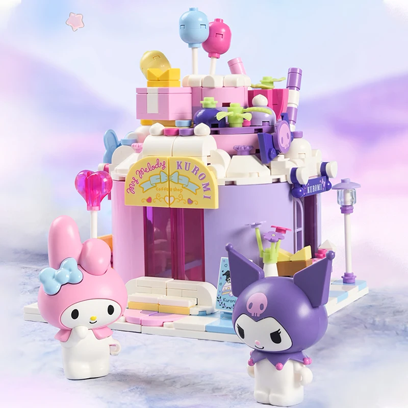 Keeppley Sanrio Assembled Toy Building Blocks Kuromi Cinnamoroll My Melody Model Game Graphics Cartoon Children Christmas Gifts