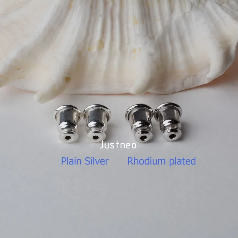 Confezione Da 2 Chiusure Per Orecchini A Perno Molto Resistenti, Argento 925 Prcode Nvl 208x - Foto 2